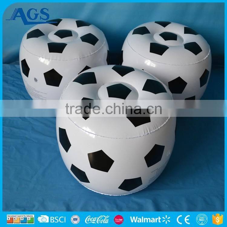 Environmental material soccer style inflatable seat cushion