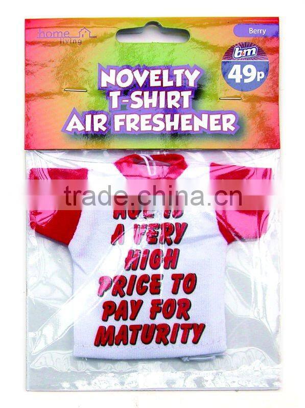 mini cotton T-shirt air freshener ACM world famous sport fan love