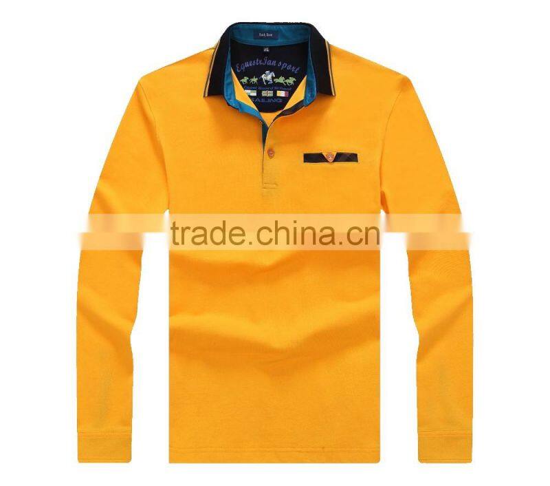 Men long sleeves polo t shirt