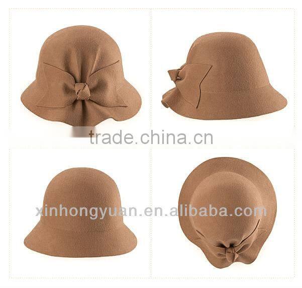 custom autumn and winter new style fashion wool felt hat for girls and women