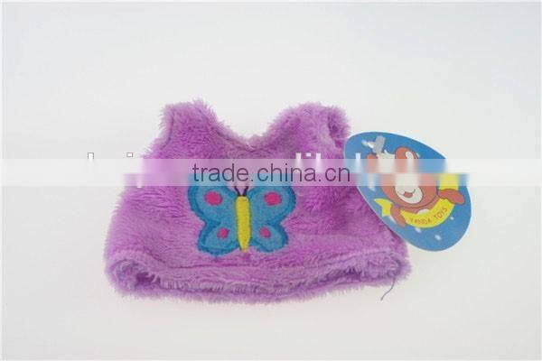 New design smile frog custom plush keychain with waistcoat