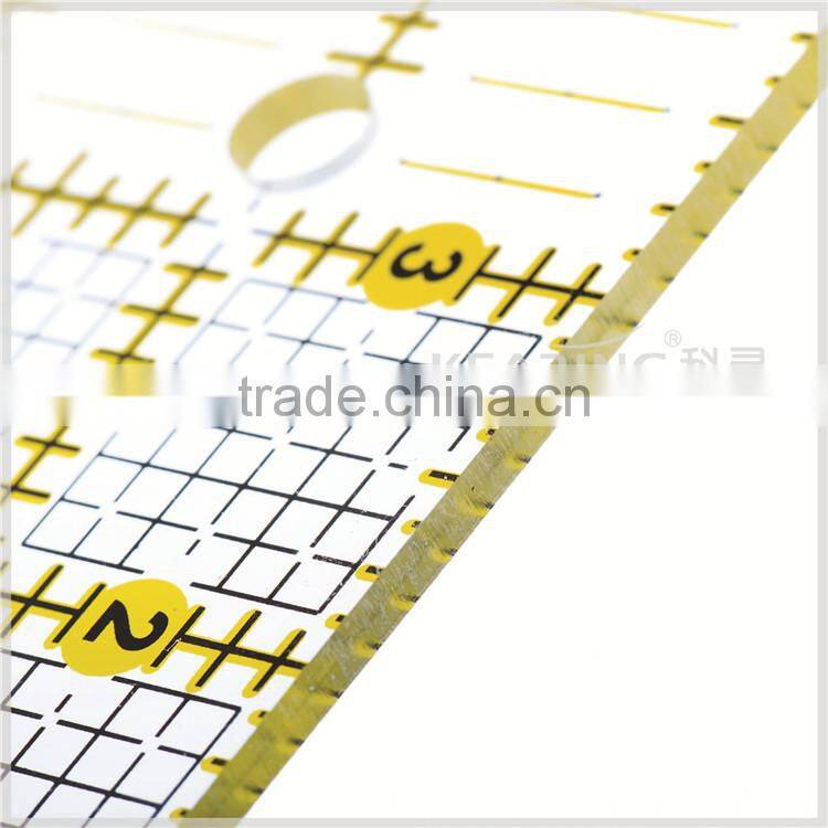 Kearing brand 6.5"*6.5" rigid plastic transplant square patchwork ruler for sewing design#KPR65D