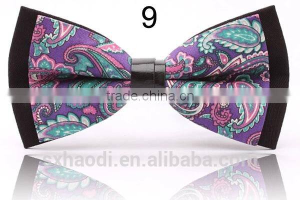 HD-B138 HD-B138 Fashion new design polyester men's classical bow tie with mix paisley pattern