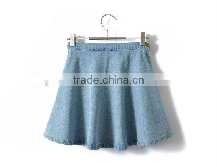 Girl denim skirt bust of high waist
