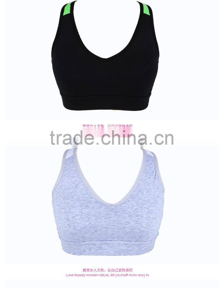 GZY breathable comfortable plain cheap wholesale sports bra