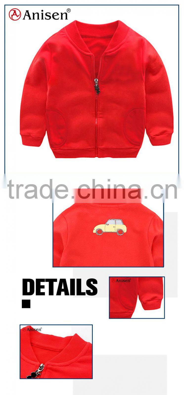 wholesale red cheap windproof custom kids jacket