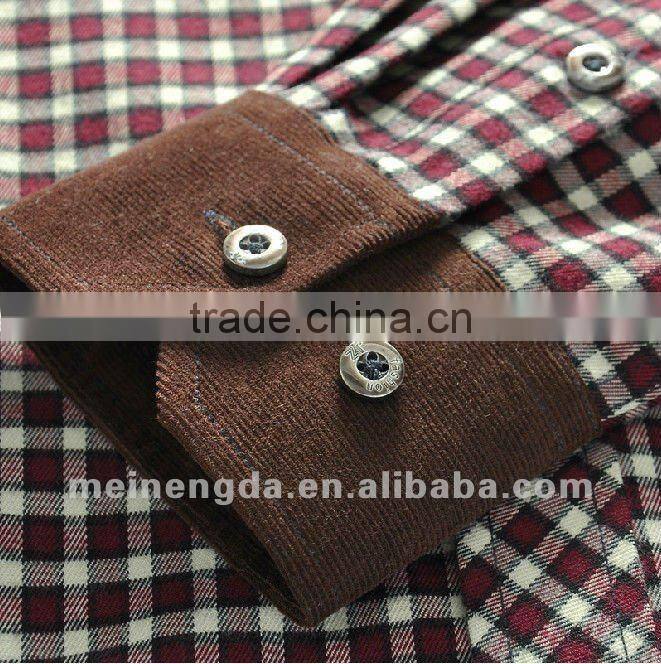plaid two color stylish men shirt