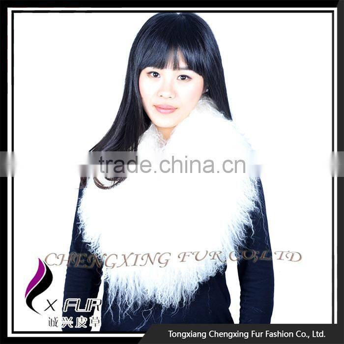 CX-A-52R Winter Women Big Detachable Mongolian Lamb Fur Collar