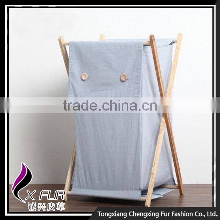 Unique Foldable Cotton Linen Washing Clothes Laundry Basket Bag Hamper Storage