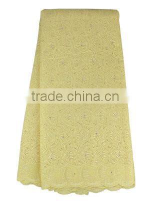 manufacture cloth outfit embroidery cotton lace fabric SL0335 royal blue