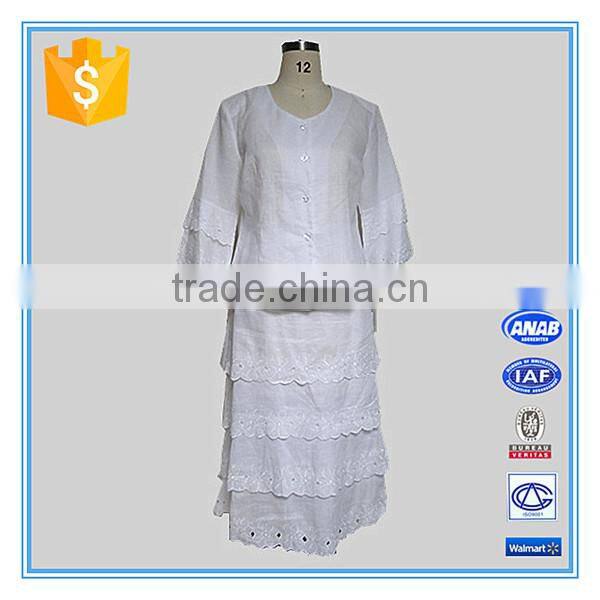 Ladies Office Skirt Suit With Embroidery