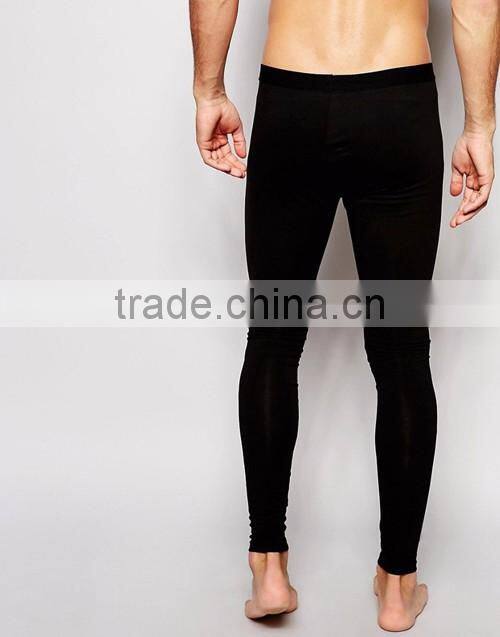 Men black soft loungewear fitness wear leggings OEM custom factory in China