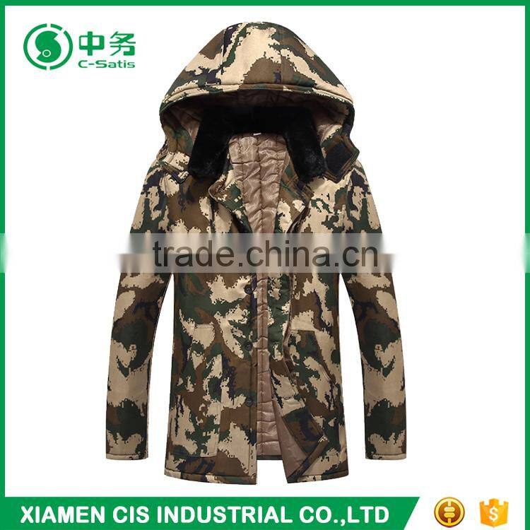 New Arrival Plus Size Long Style Winter Windproof Mens Camo Cotton - Padded Jacket