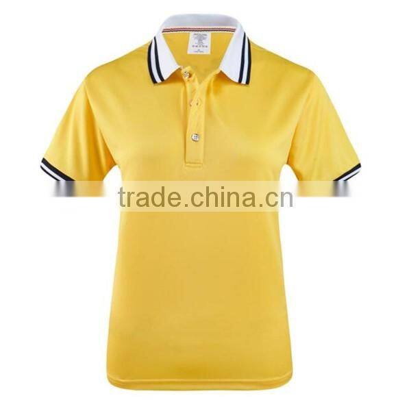 Womens polo shirt contrast collar design