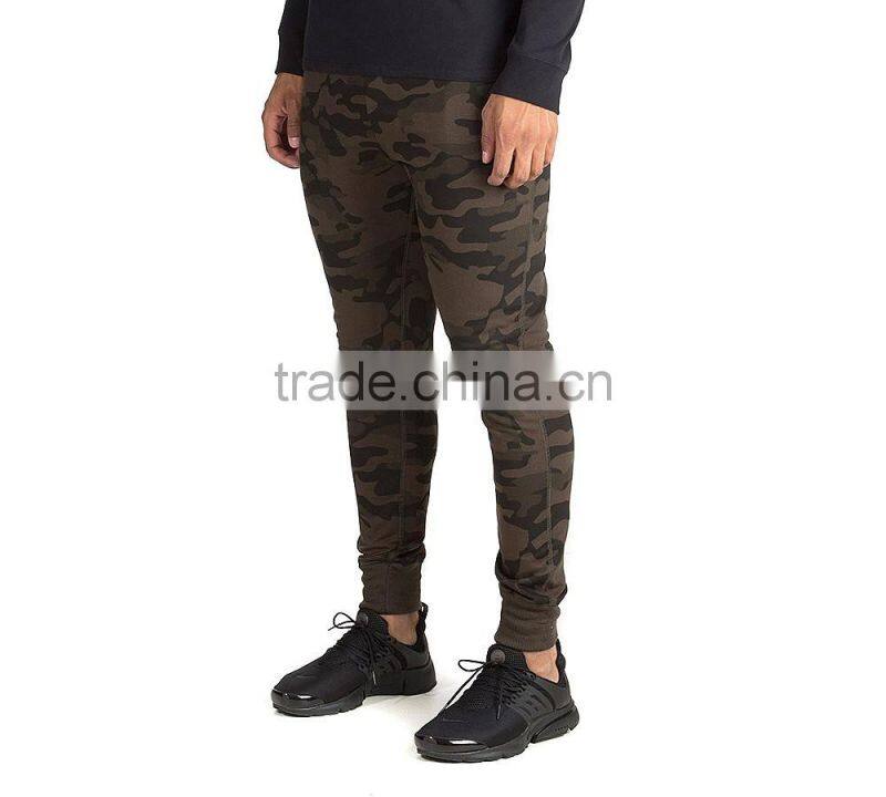 Hot sale track pant fashion camo slim fit joggers mens sports wear