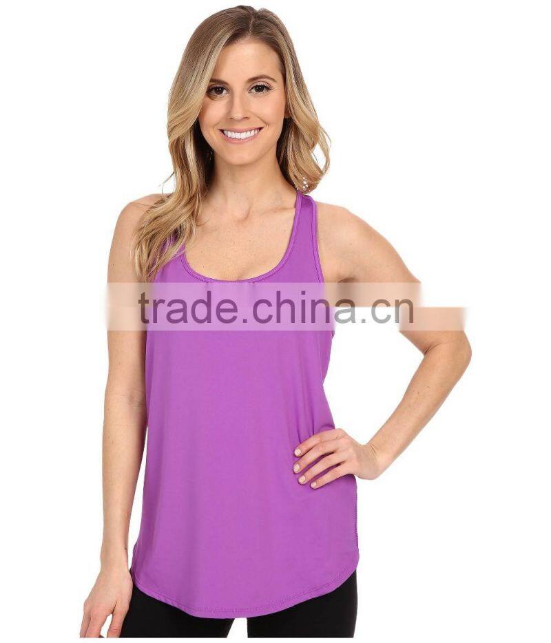 Women polyester gym tank top dry fit tank top fitness clothing custom