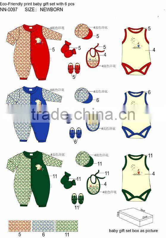 High Quality 6pcs Newest Pretty Baby Clothing Set Baby Gift Box Set for Newborn Wholesale
