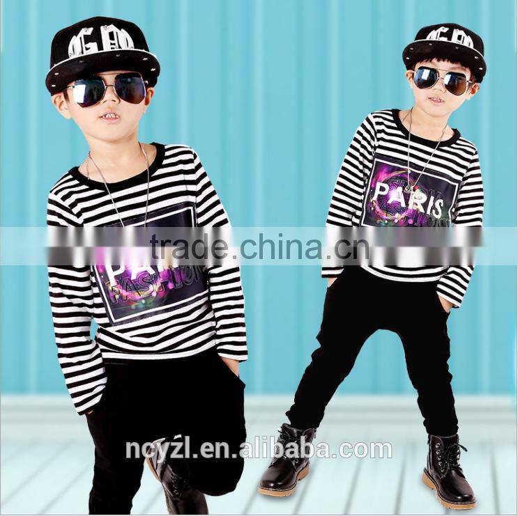 fashion casual 3d printing diamond or words cotton kids hoodies and sports clothes sets