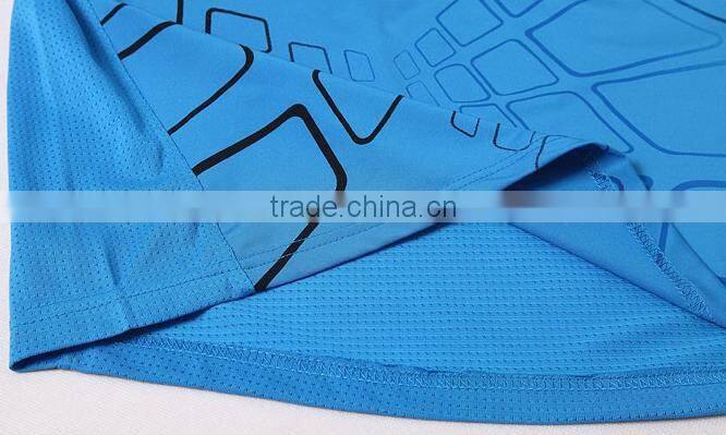 Blue White Short Sleeve Blank T-shirt Custom T shirt Printing Silk Screen