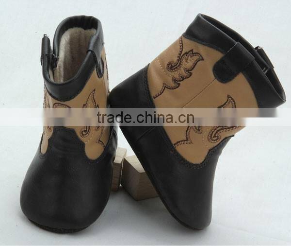 Warm fashion waterproof sole sole baby wholesale cowboy boots