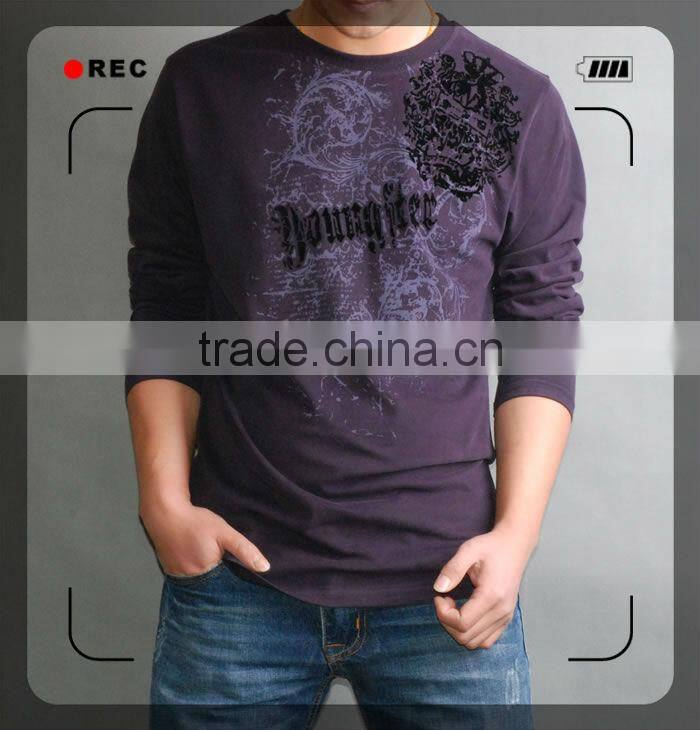 Mens printed cotton long sleeve Tshirts FM0104