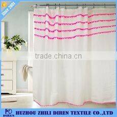 100% Polyester Beautiful Bathroom Shower Curtain Made In China
