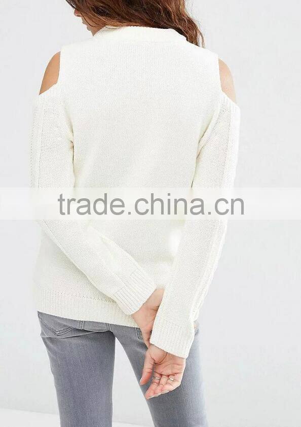 EY0860S Hot Sale 2016 Women Long Sleeve Off-Shoulder Knitted Pullover Sweater