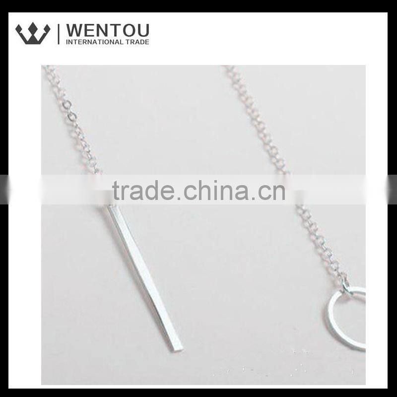Wholesale Simple design Geometric triangulation short necklace