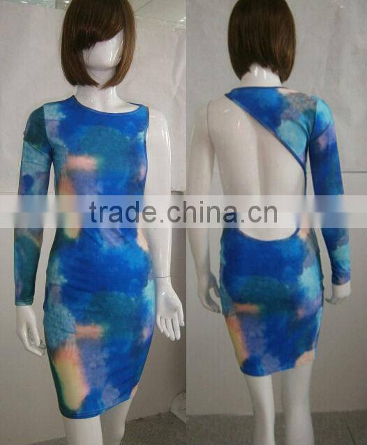 2016 New Sexy Women Ladies Bodycon Short Sleeve Evening Party dress