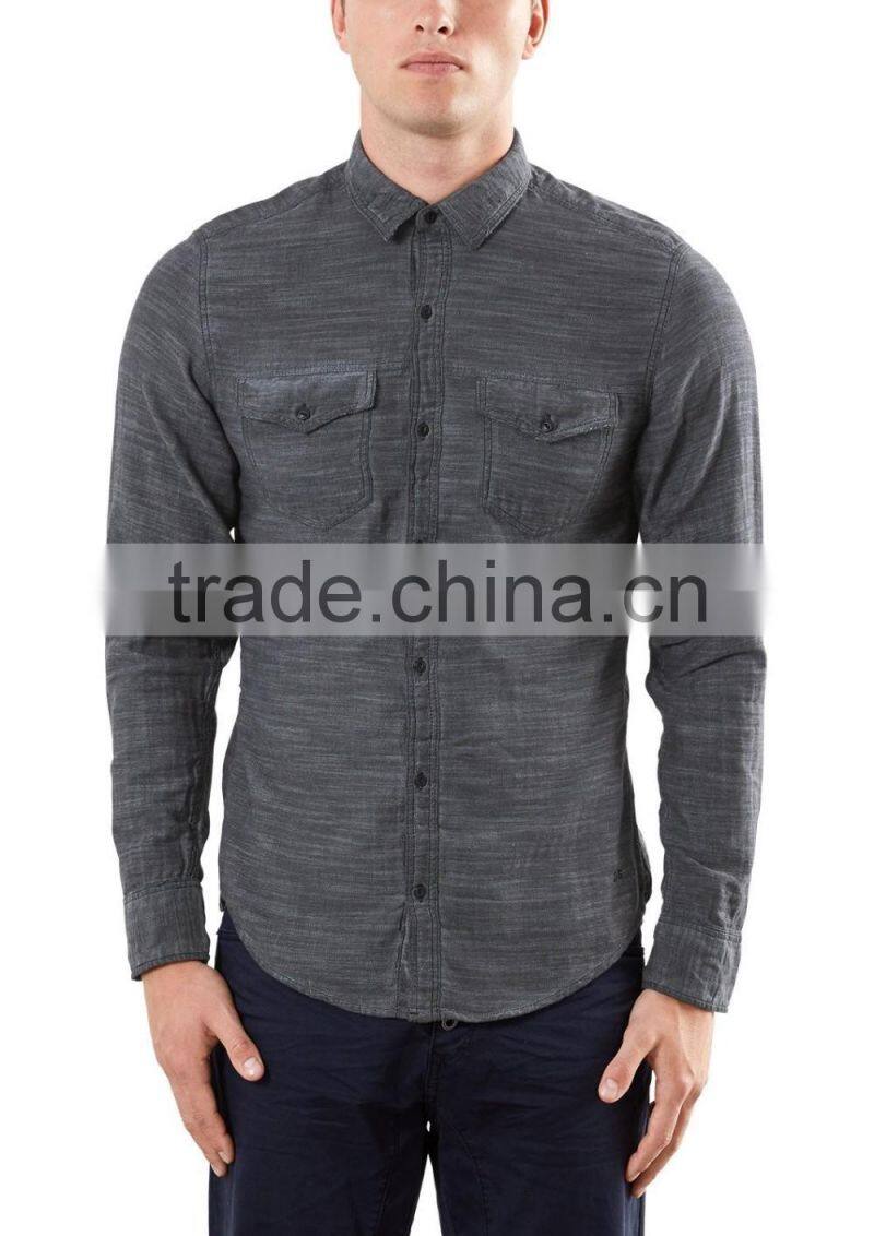 Men's long sleeve vintage 100% cotton shirt