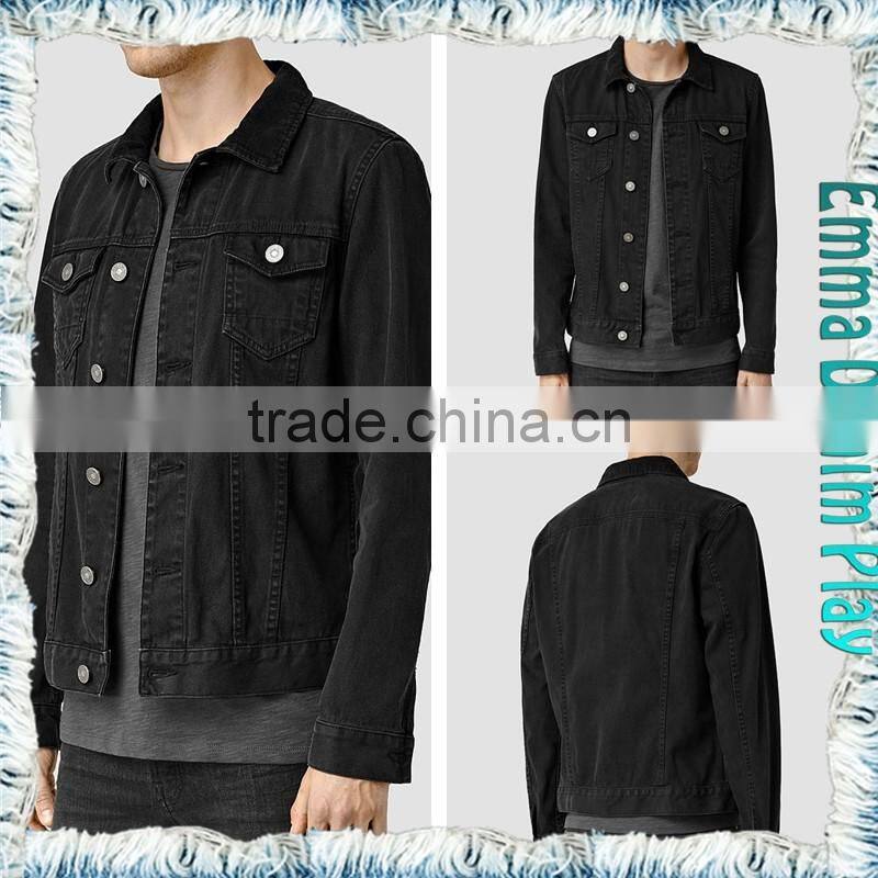 Spring Autumn Fashion Man's Long Sleeves Regular Fit Denim Jackets Plus Size