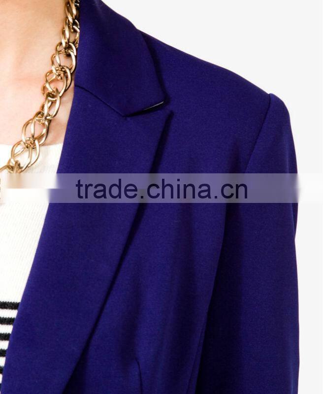 Single-Button Colorblocked Blazer