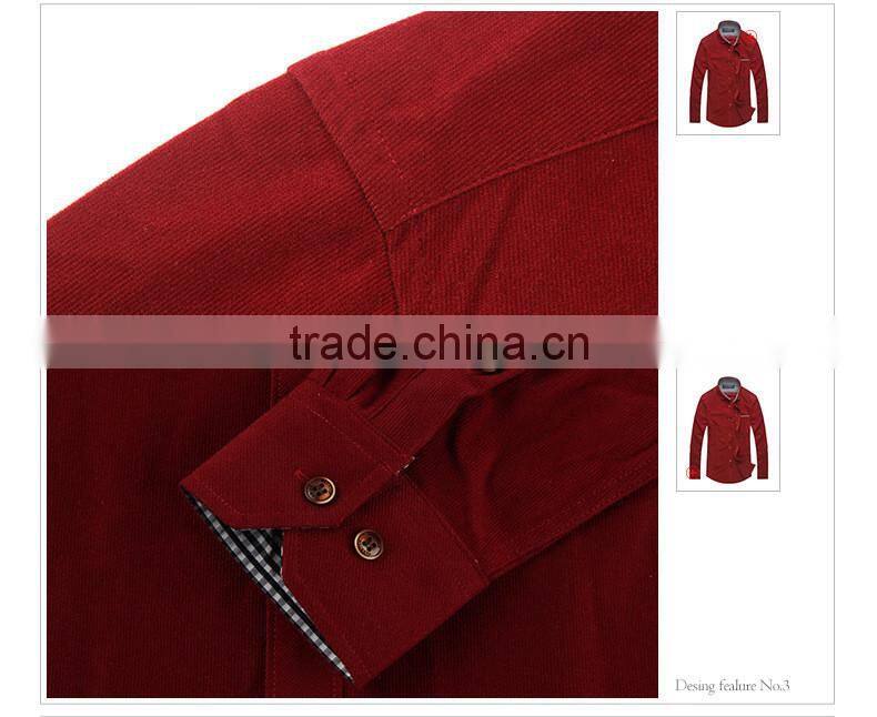 Yiwu clothing factory bulk supply mens heavy cotton corduroy shirts