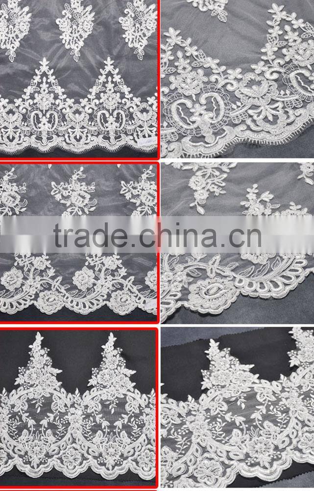 cheap embroidery lace fabric dubai,bridal french lace fabric,wedding dress lace suppliers