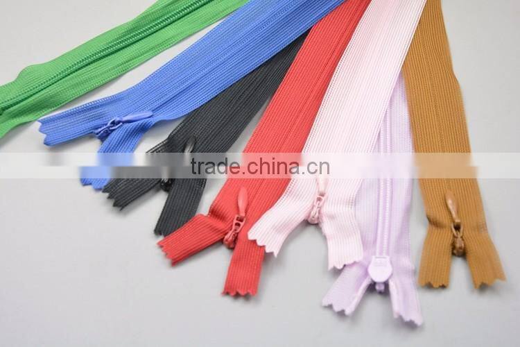 No.#3 60 cm Colorful Nylon Zipper Lace Tape Water Drop Puller Invisible Zipper
