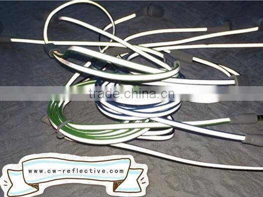 Luminous type reflective headphones line / glow in the dark ear hanging headphone cable Promotional