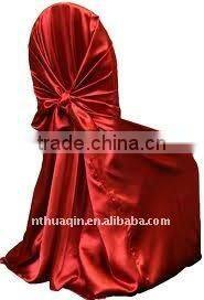 Self-tie satin chair cover universal satin chair cover polyester bang chair cover suit for all kinds chair
