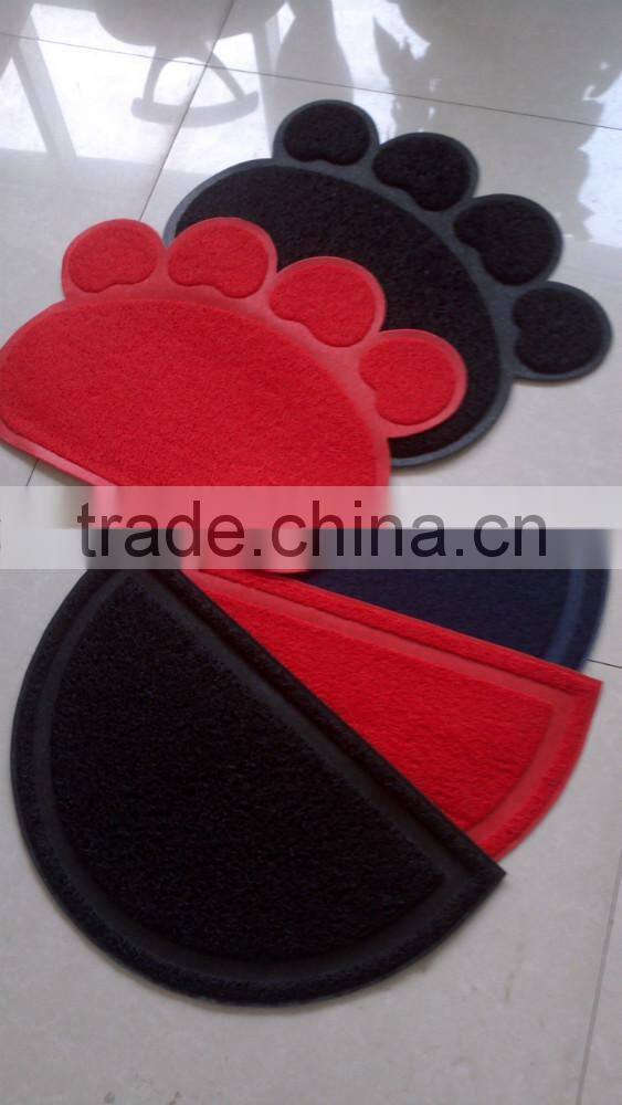 Hot sales PVC coil Kitty litter mat, PVC pet mats with various shapes