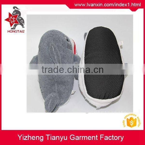 OEM Slippers Factory Supply Custom Plush Shark Slippers