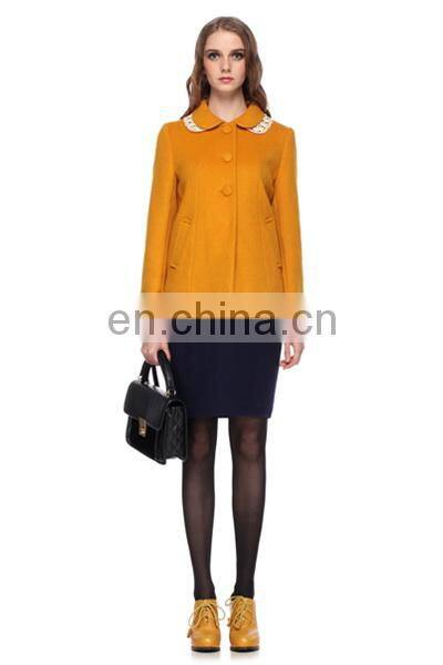 Latest beautiful winter european style woollen plain color skirts womens