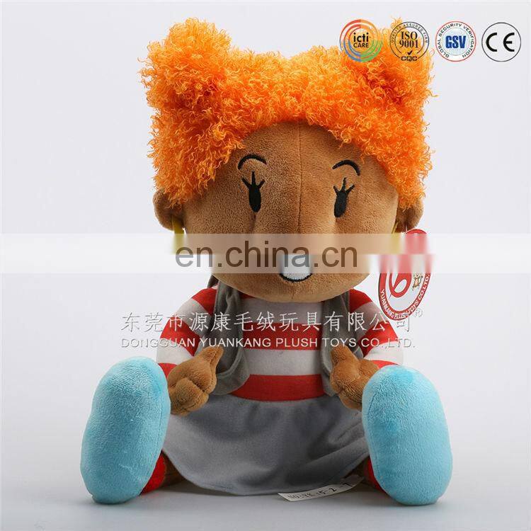 OEM design high quality EN71 tested plush classic clothing doll toys