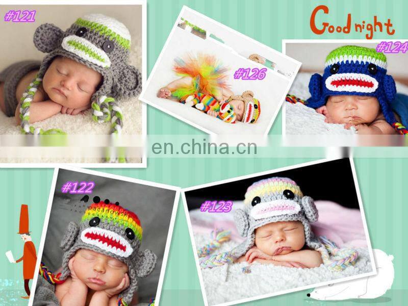 Crochet Kids Boys Giggle and Hoot OWL Ear Flap Hat Newborn Baby Beanie