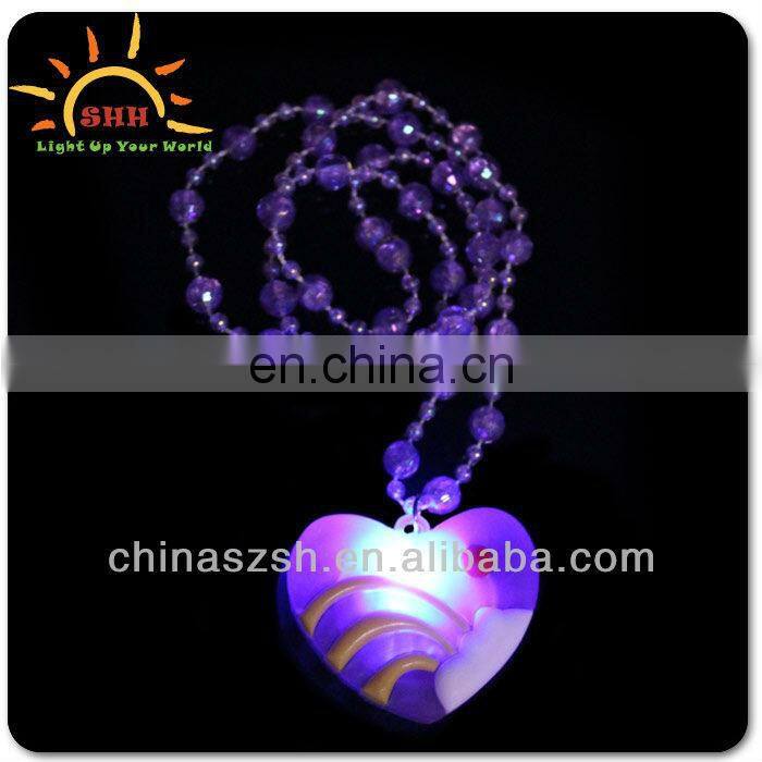Silica gel light up flashing lovely necklace with bright LED for all party