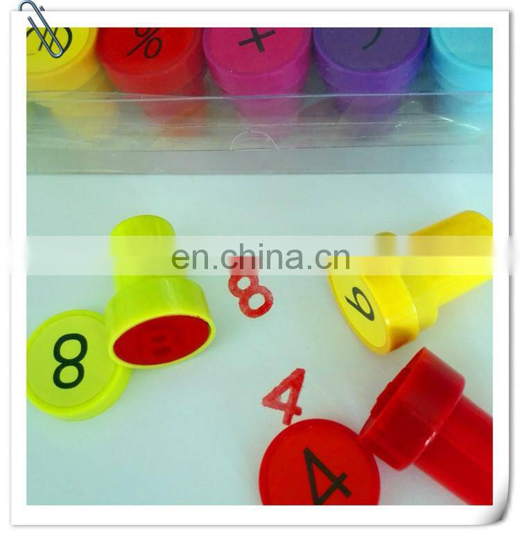 Arabic numbers fruit alphabet children or teacher stamp funny self-inking toy stamp