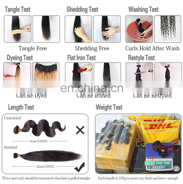 Ideal hair White Women Human Hair Ponytail Kinky Straight Hair Weft