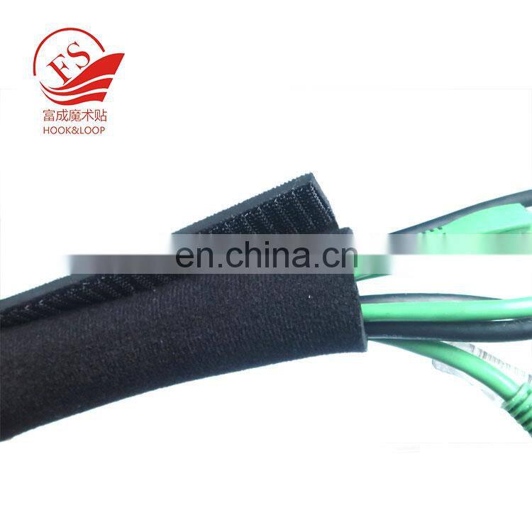 Hide and Protect Wires Black Hook and Loop Neoprene Cord Cover