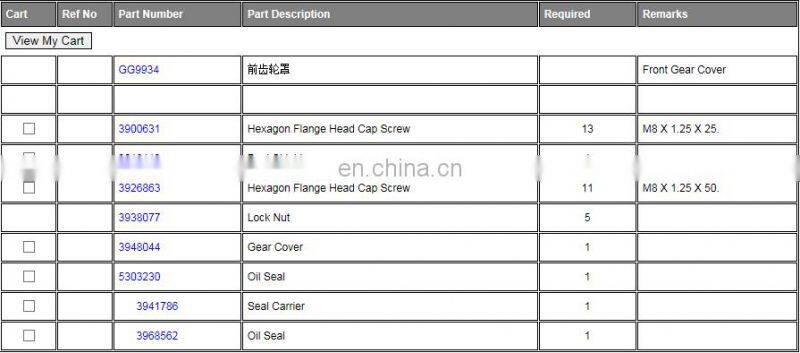 Dongfeng tuck ISLE engine parts crankshaft oil seal 3968562