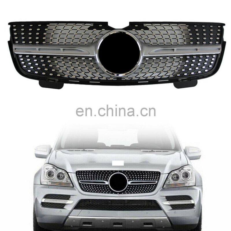 Front Grill Grille Silver Diamonds Fit for Mercedes Benz X164 GL-Class 06-12 ABS