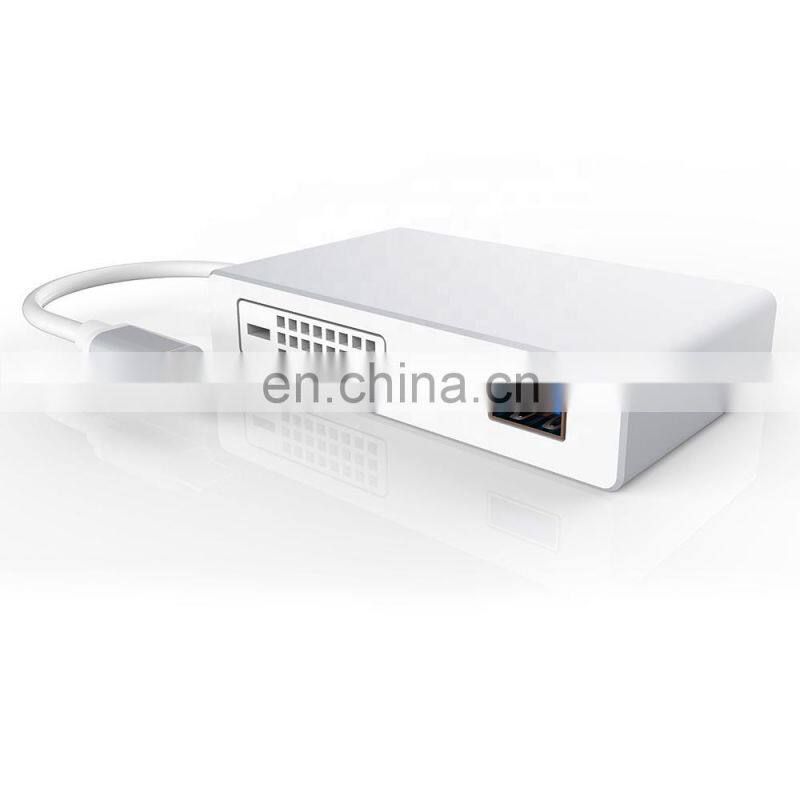 Male to Female 1080p 4k usb type c to DVI vga adapter Converter with Audio Output