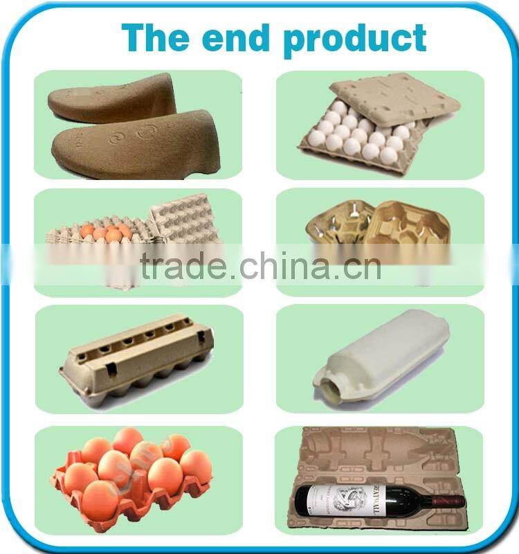 Custom small capacity waste paper egg tray forming machine with six layer metal